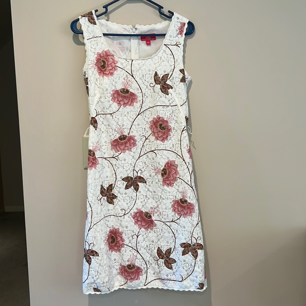 Oscar de la renta cream lace dress